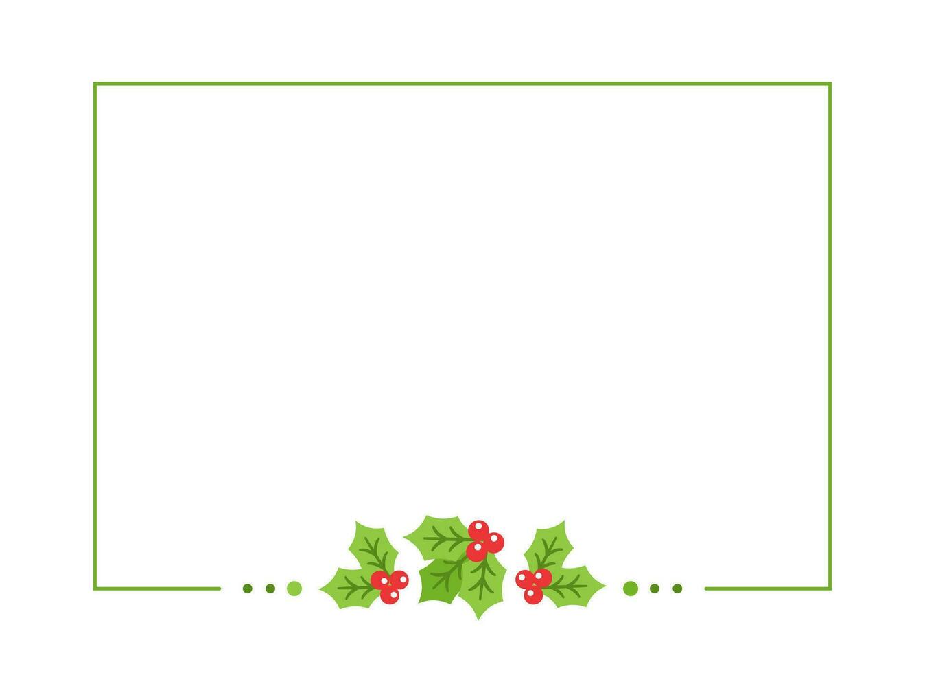 rechthoek maretak kader, Kerstmis en nieuw jaar kaart sjabloon, winter vakantie seizoen meetkundig grens. vector illustratie voor hartelijk groeten, uitnodiging, sociaal media na.