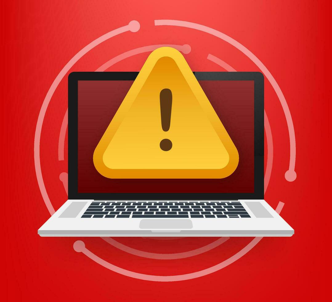 oplichterij alert. hacker aanval en web veiligheid vector concept, phishing scam. netwerk en internet veiligheid. vector illustratie