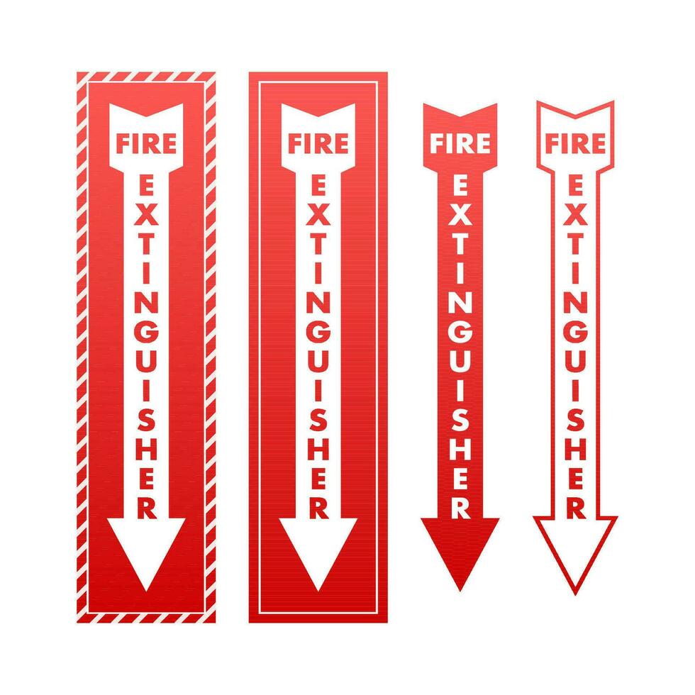 rood brand brandblusser. vlam vechten informatie. vector voorraad illustratie