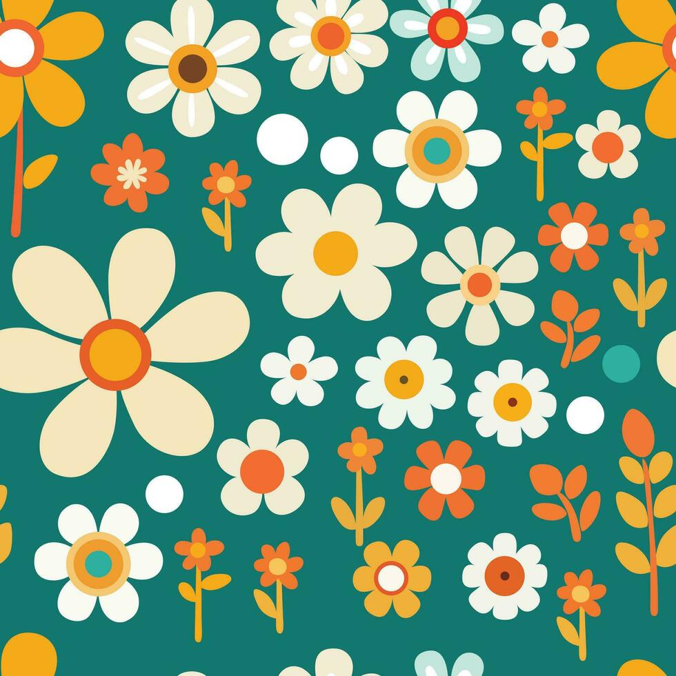 bloemen naadloos patroon, vector sjabloon