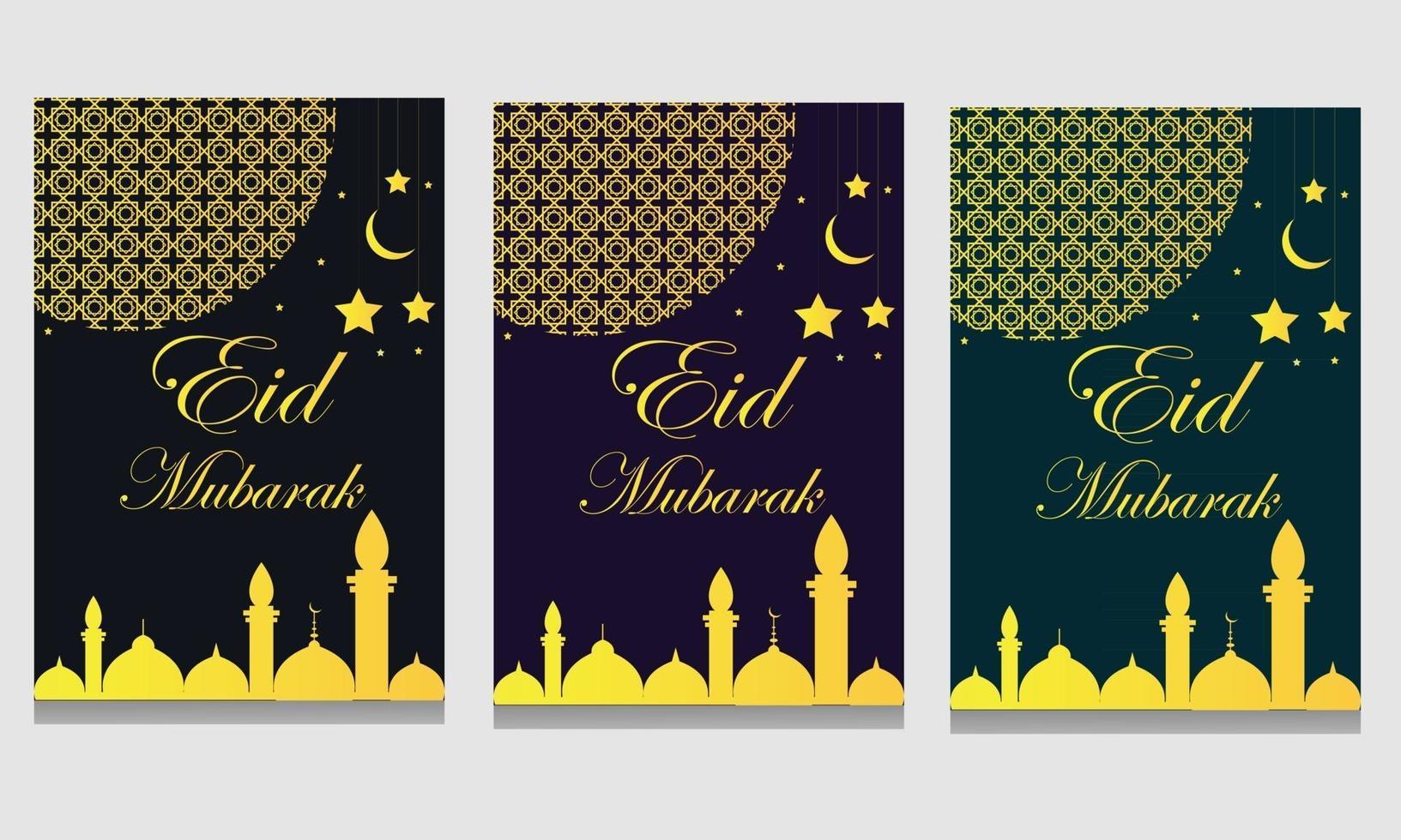 eid mubarak ontwerp gratis vector sjabloon