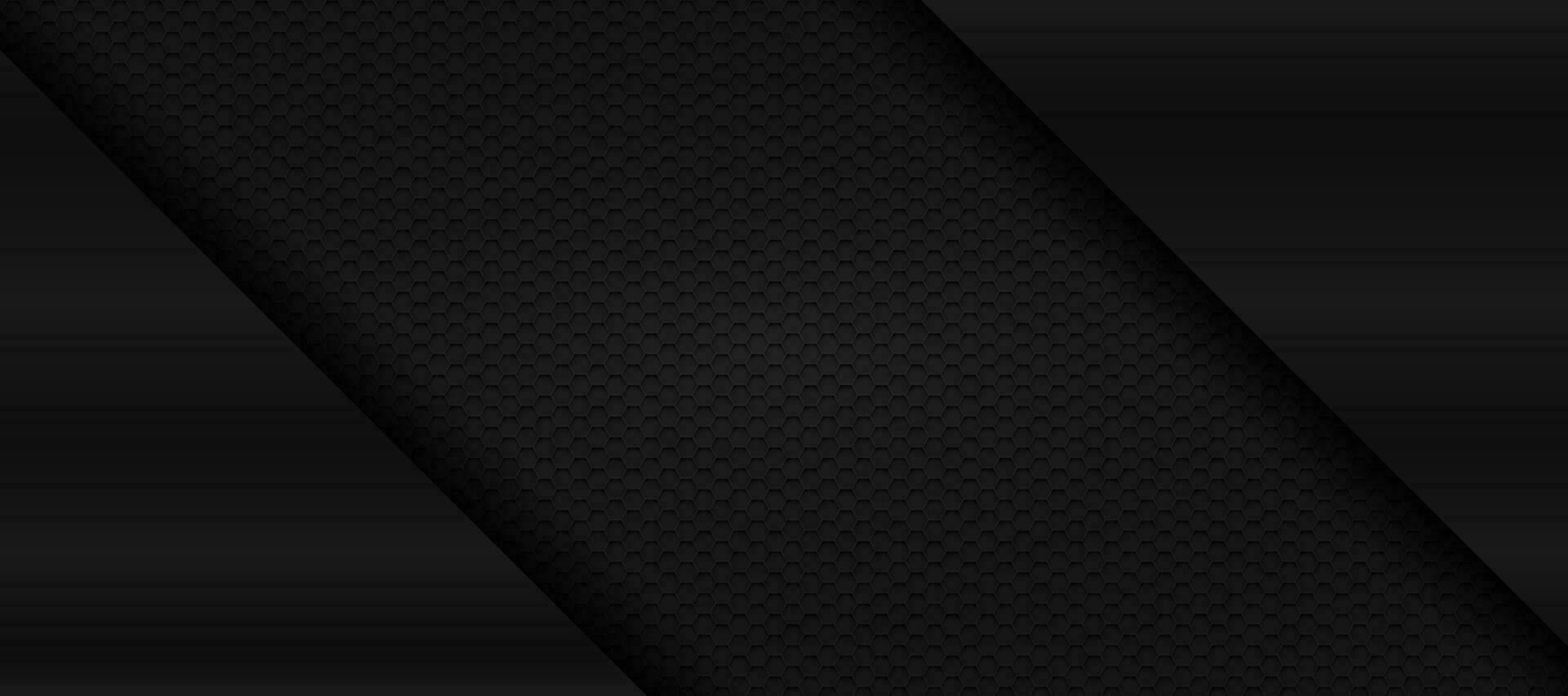 zwart zeshoek materiaal modern achtergrond vector