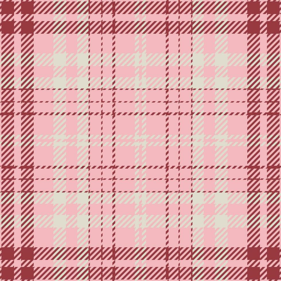 plaid controleren patroon in roze. naadloos kleding stof textuur. Schotse ruit textiel afdrukken. vector