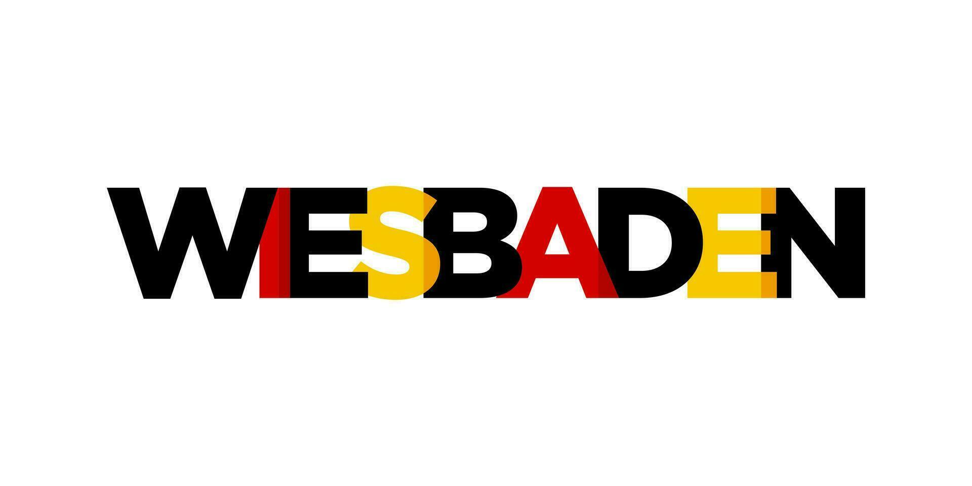 wiesbaden duitsland, modern en creatief vector illustratie ontwerp met de stad van Duitsland voor reizen spandoeken, affiches, en ansichtkaarten.