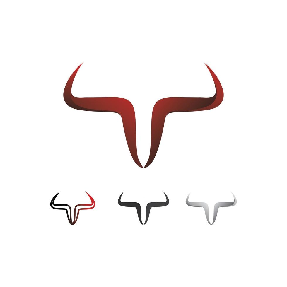 stier en buffelkop koe logo ontwerp vector dierlijke hoorn