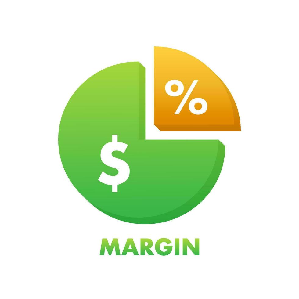 marge icoon. bedrijf beheer. financieel bank percentage credit. vector voorraad illustratie