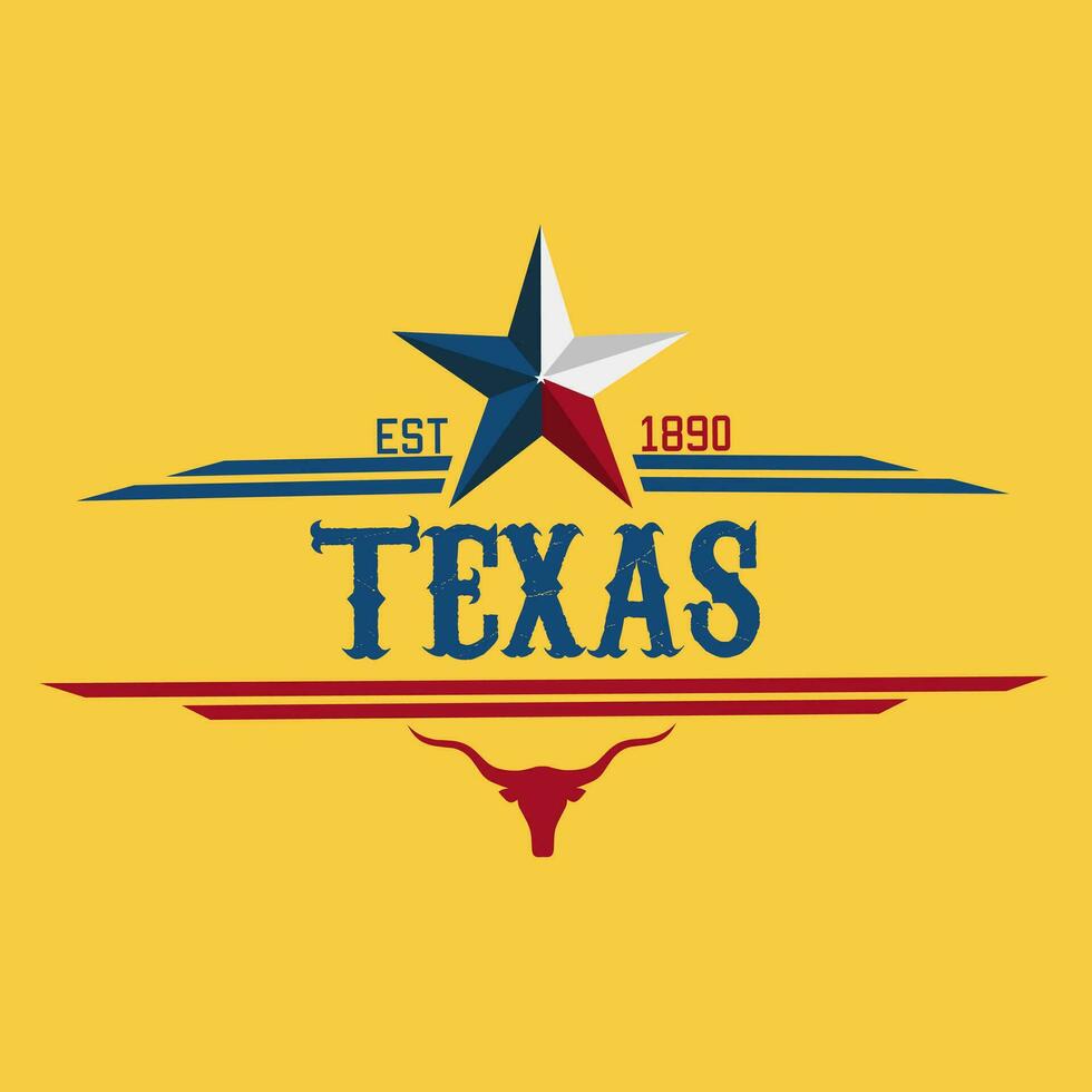 vector van Texas wijnoogst en retro ontwerp perfect voor afdrukken, enz