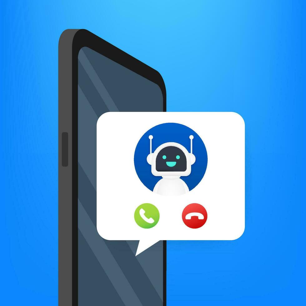 bedrijf kaart met robo telefoongesprek. mobiel telefoon. robo telefoongesprek. cpam. vector voorraad illustratie