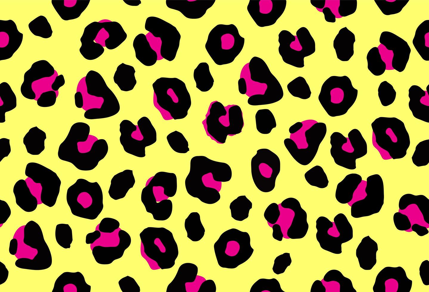 naadloze roze en gele luipaardhuidtextuur vector