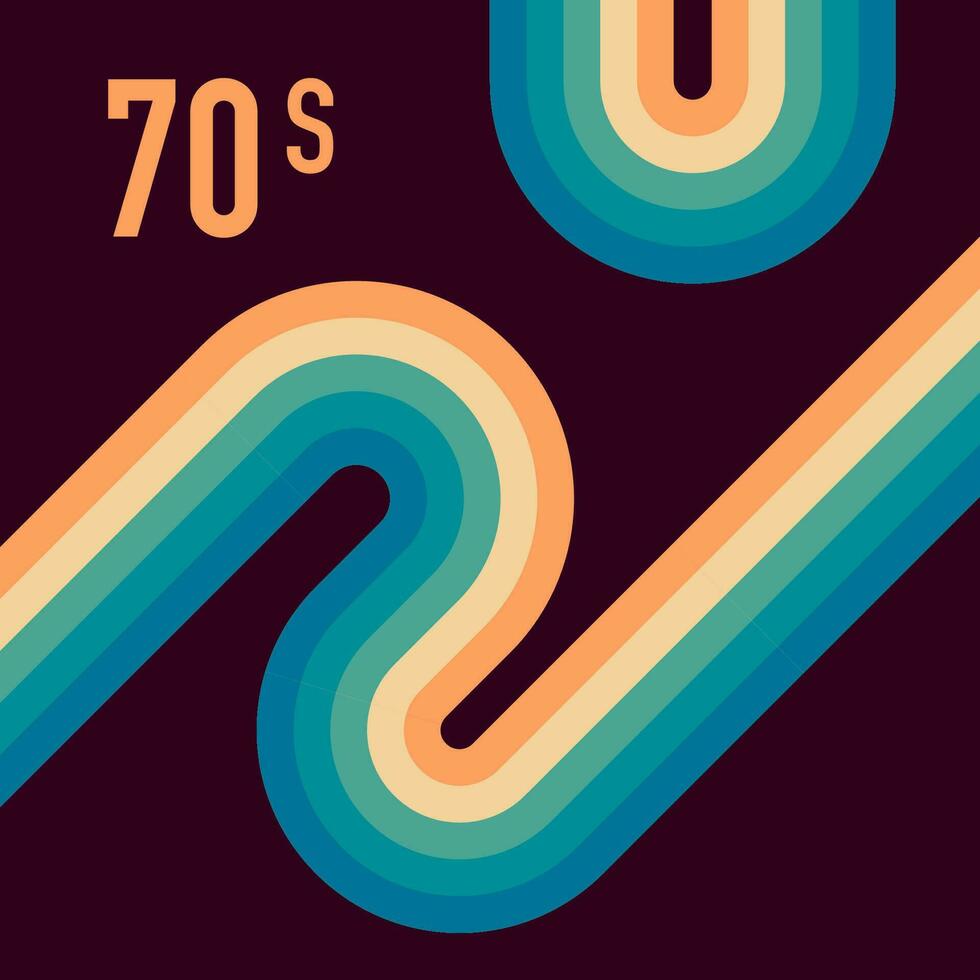 jaren 70, 1970 abstract vector voorraad retro lijnen achtergrond. vector illustratie