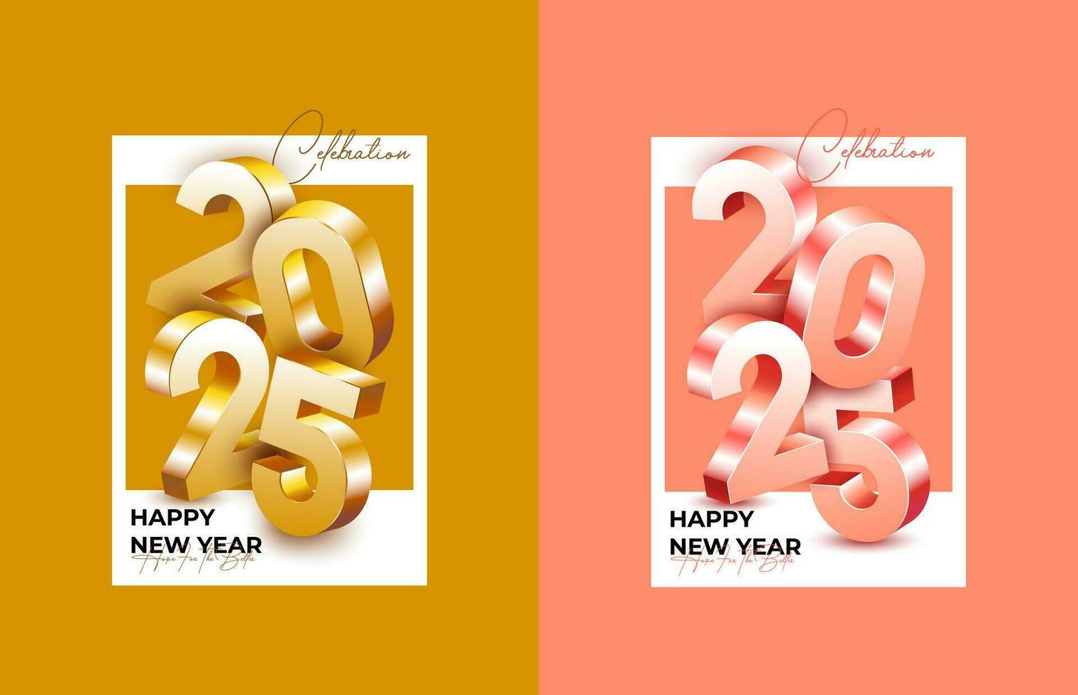 gelukkig nieuw jaar 2025 ontwerp sjabloon. 2025 nieuw jaar viering concept voor groet kaart, banier en post sjabloon vector
