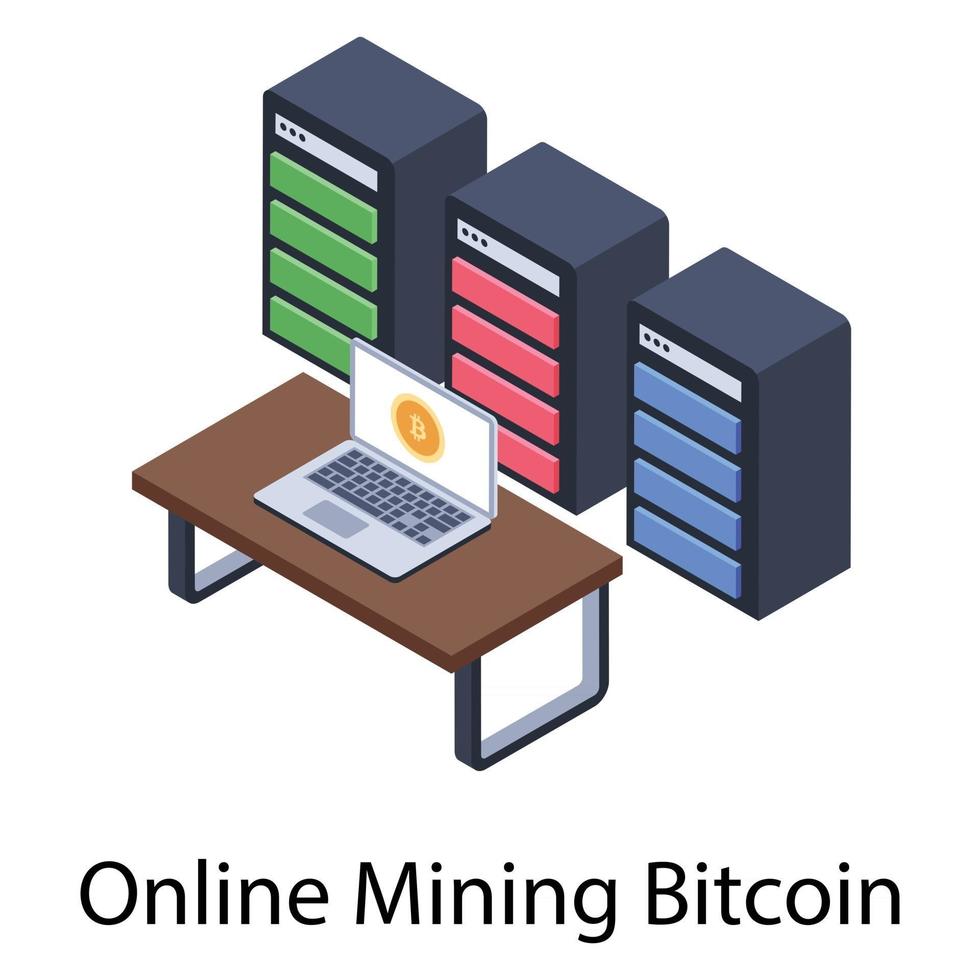 online mijnbouw bitcoin vector