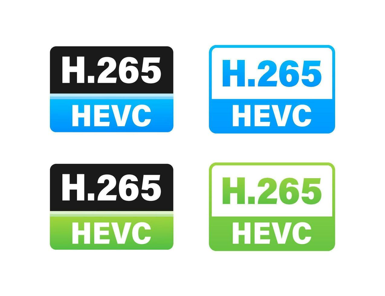 h.265 video compressie standaard. hevc hoog rendement video codering. vector voorraad illustratie