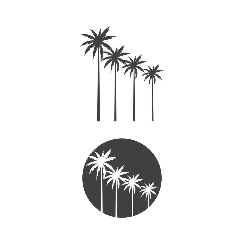 palmboom zomer logo sjabloon vectorillustratie vector