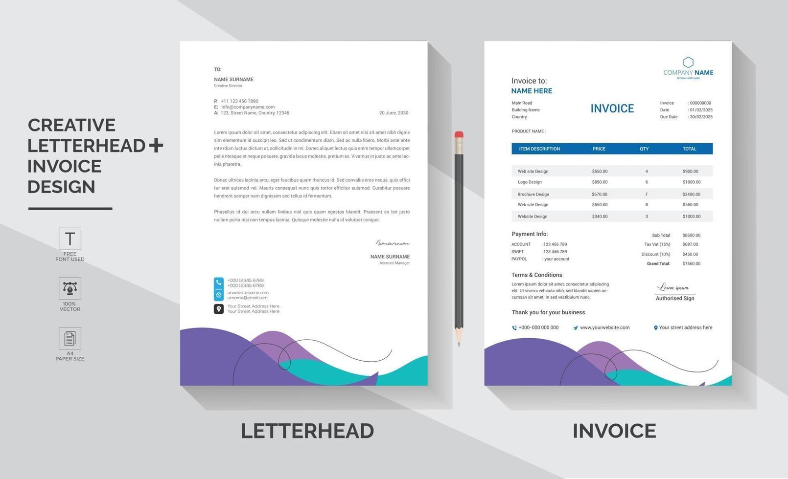 corporate business branding identiteit stationair ontwerp vector