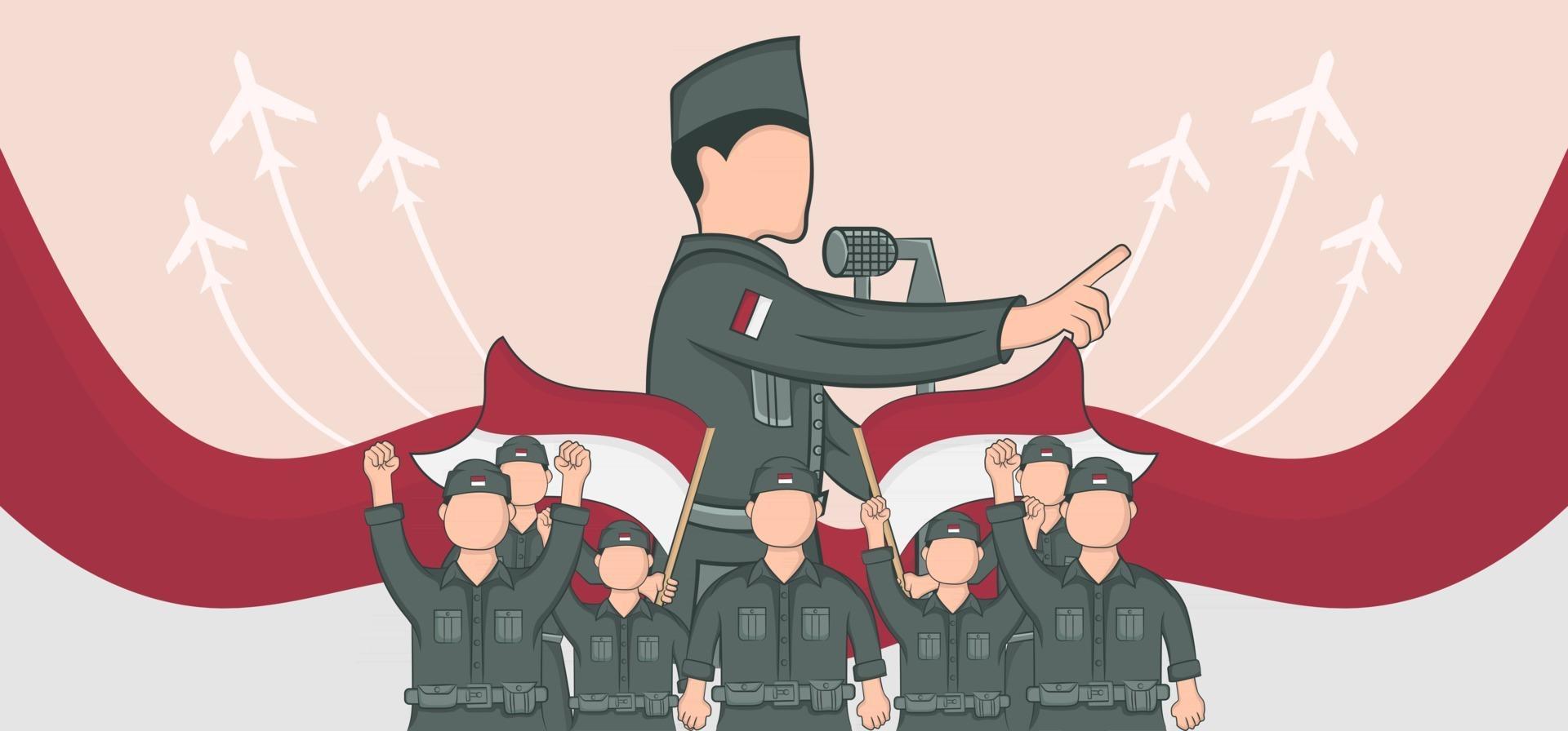 indonesië onafhankelijkheidsdag bannerstijl vector