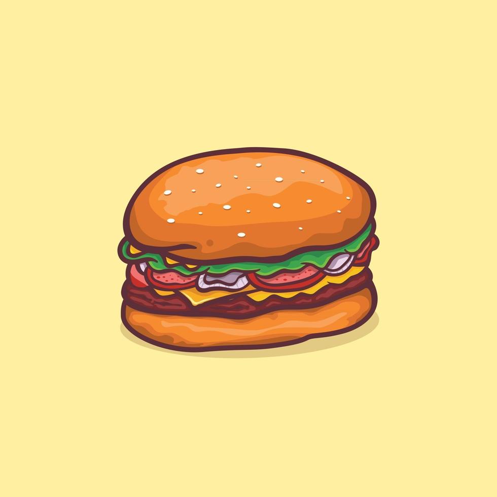 Hamburger pictogram geïsoleerde vectorillustratie vector