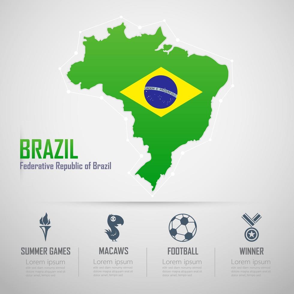 Brazilië infographics. vlag van brazilië. public relations Brazilië. vector