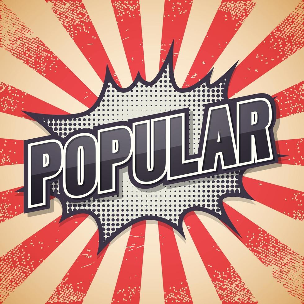 populaire, retro-poster. vector illustratie