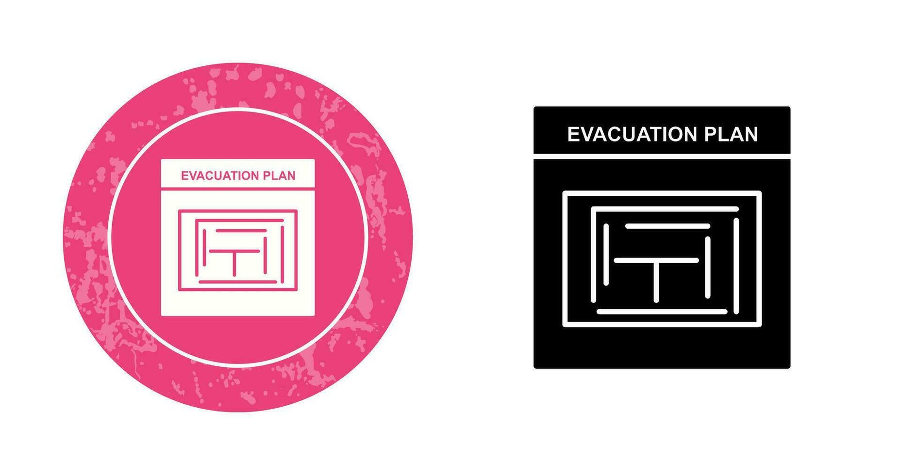 evacuatie plan vector icoon