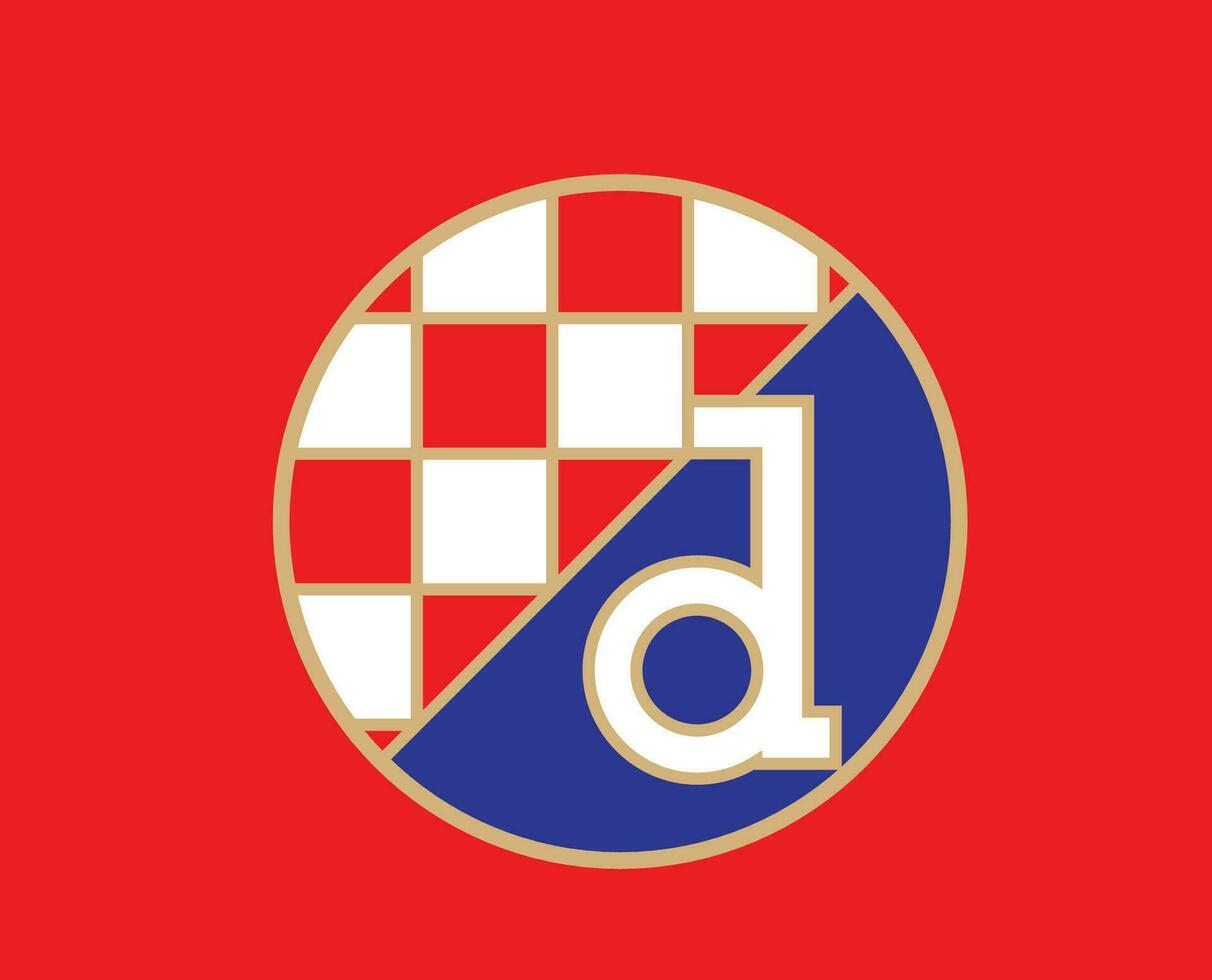 dinamo Zagreb club logo symbool Kroatië liga Amerikaans voetbal abstract ontwerp vector illustratie met rood achtergrond