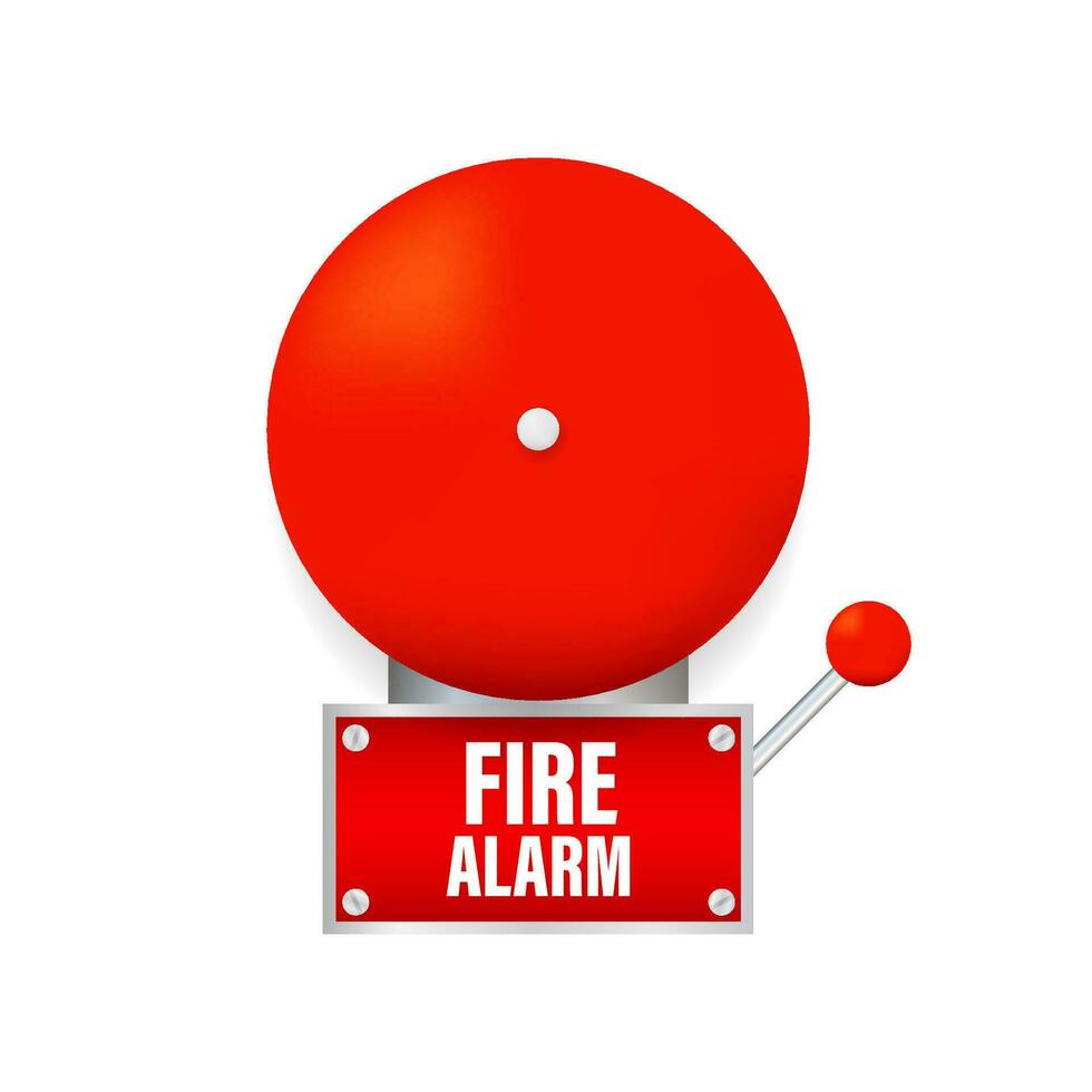 brand alarm systeem. brand apparatuur. vector illustratie