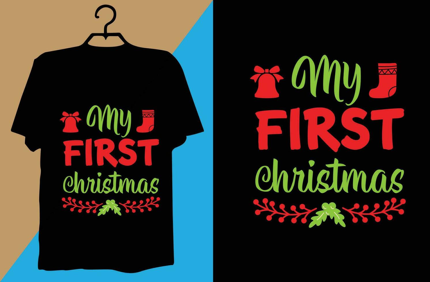 kerst t-shirt ontwerp vector