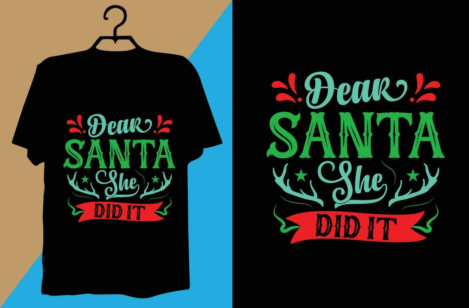 kerst t-shirt ontwerp vector