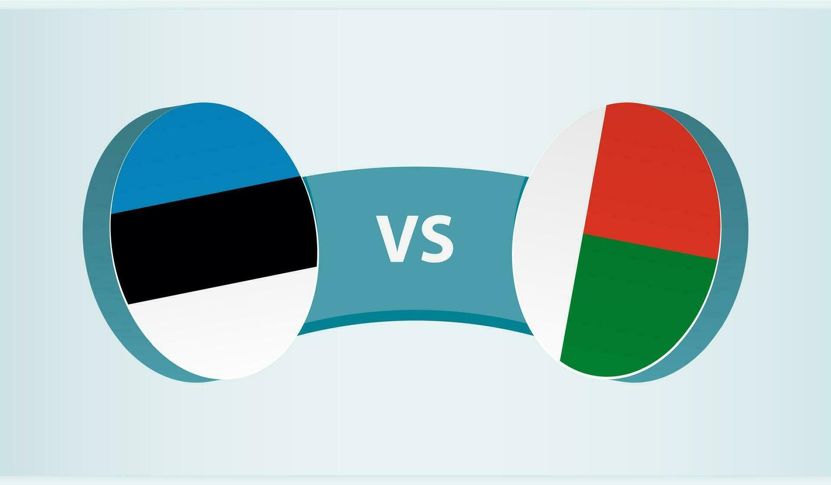 Estland versus Madagascar, team sport- wedstrijd concept. vector