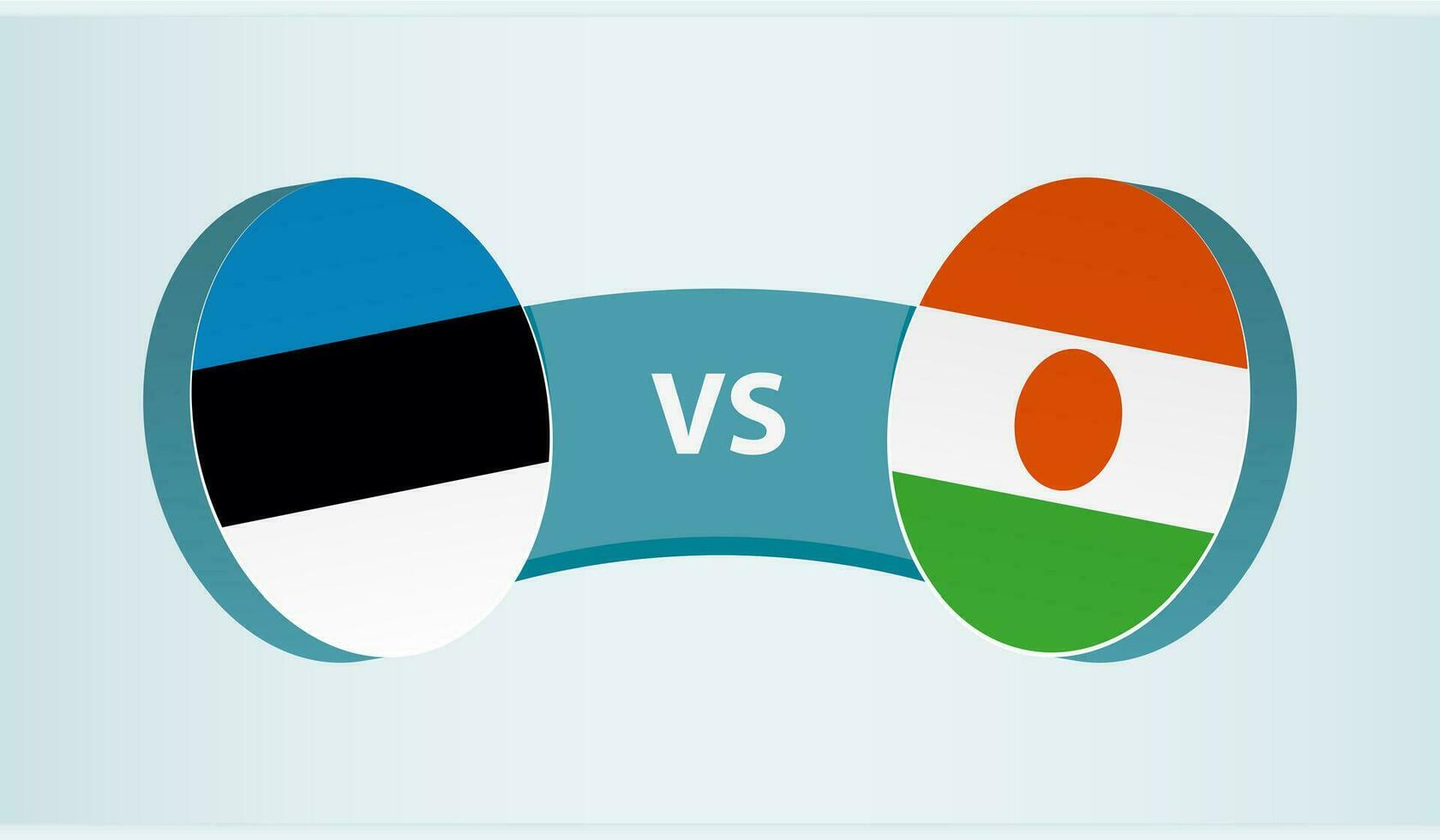 Estland versus Niger, team sport- wedstrijd concept. vector