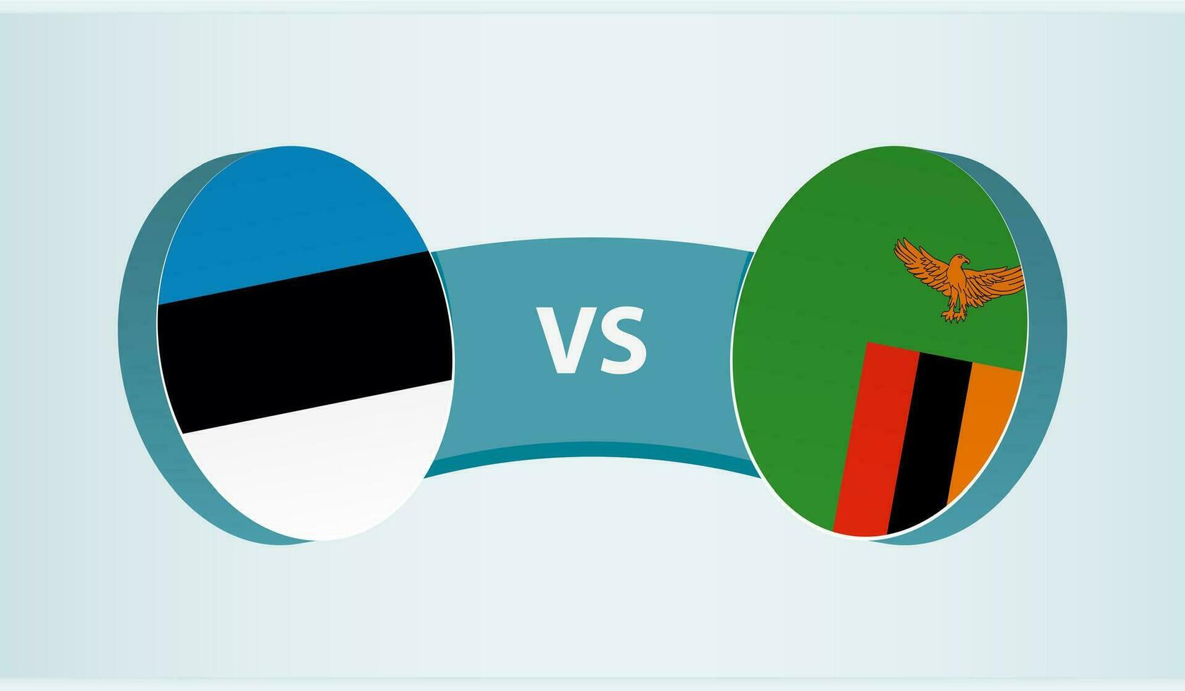 Estland versus Zambia, team sport- wedstrijd concept. vector