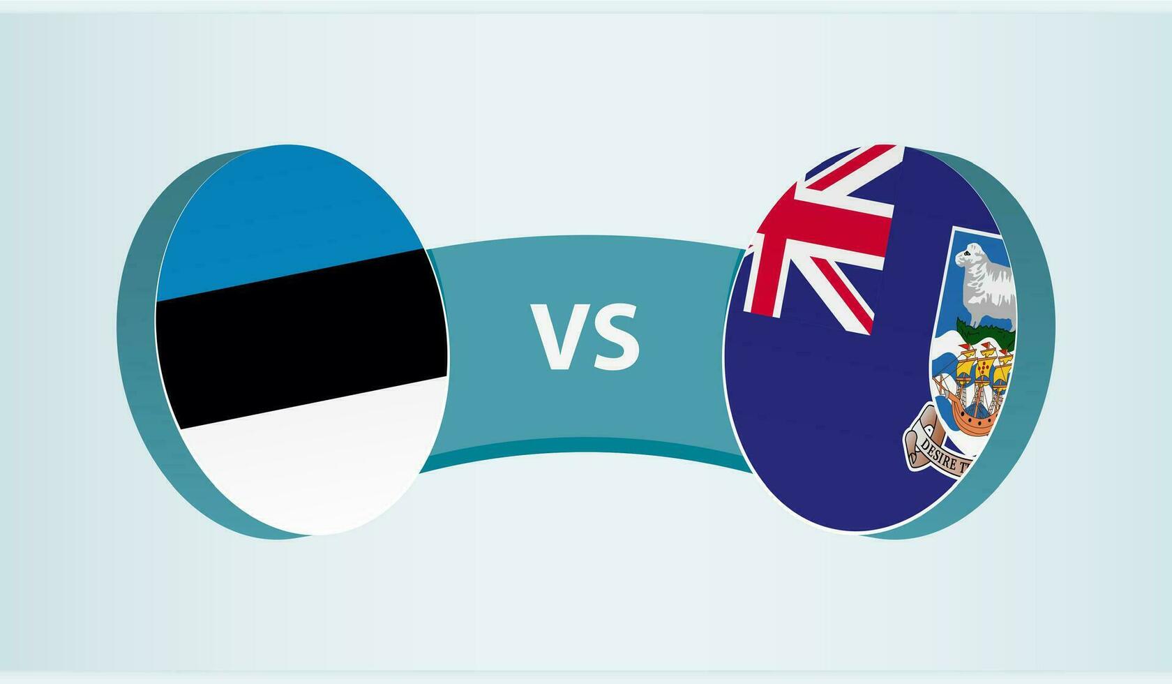 Estland versus Falkland eilanden, team sport- wedstrijd concept. vector