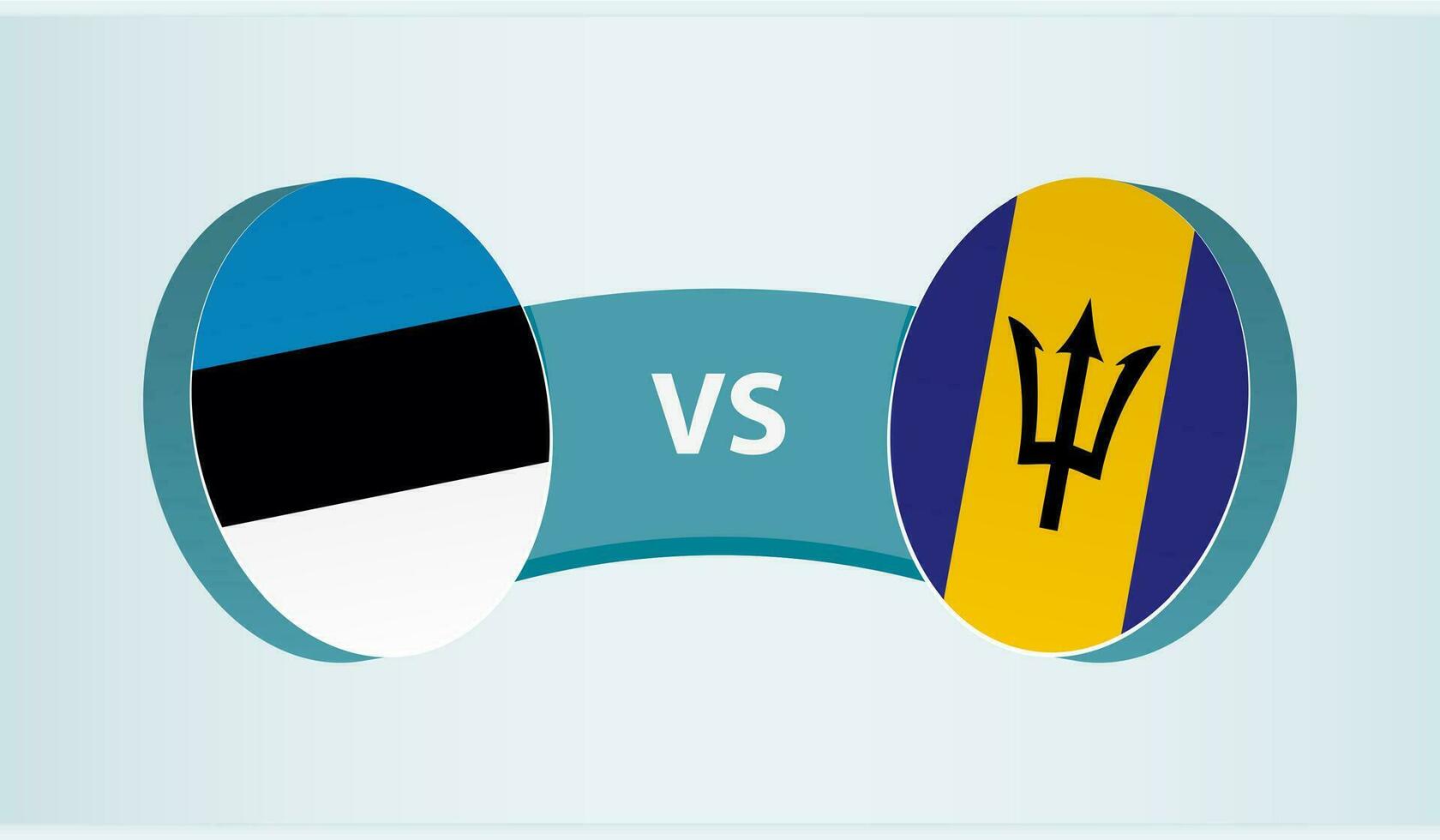 Estland versus Barbados, team sport- wedstrijd concept. vector