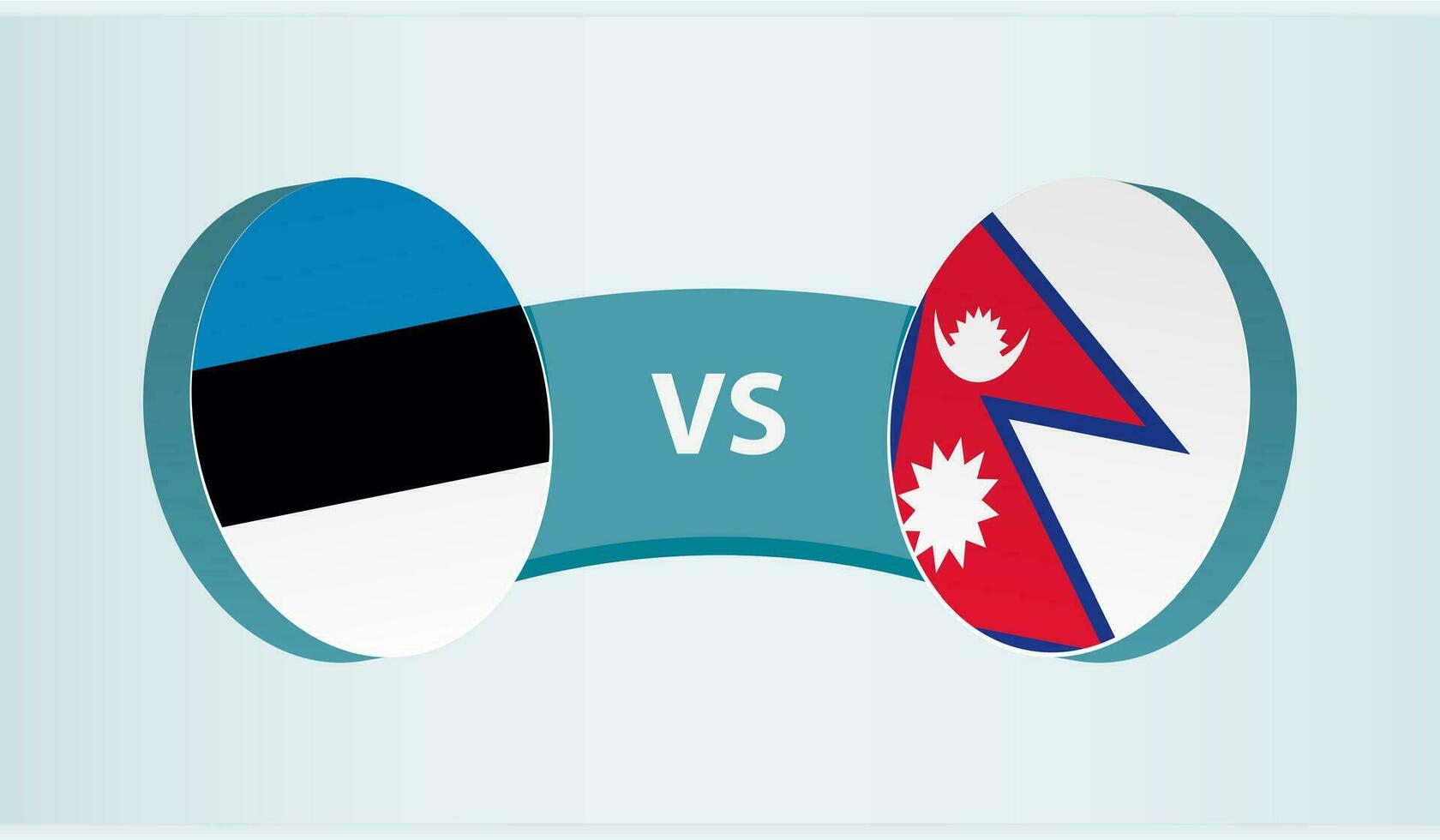 Estland versus Nepal, team sport- wedstrijd concept. vector