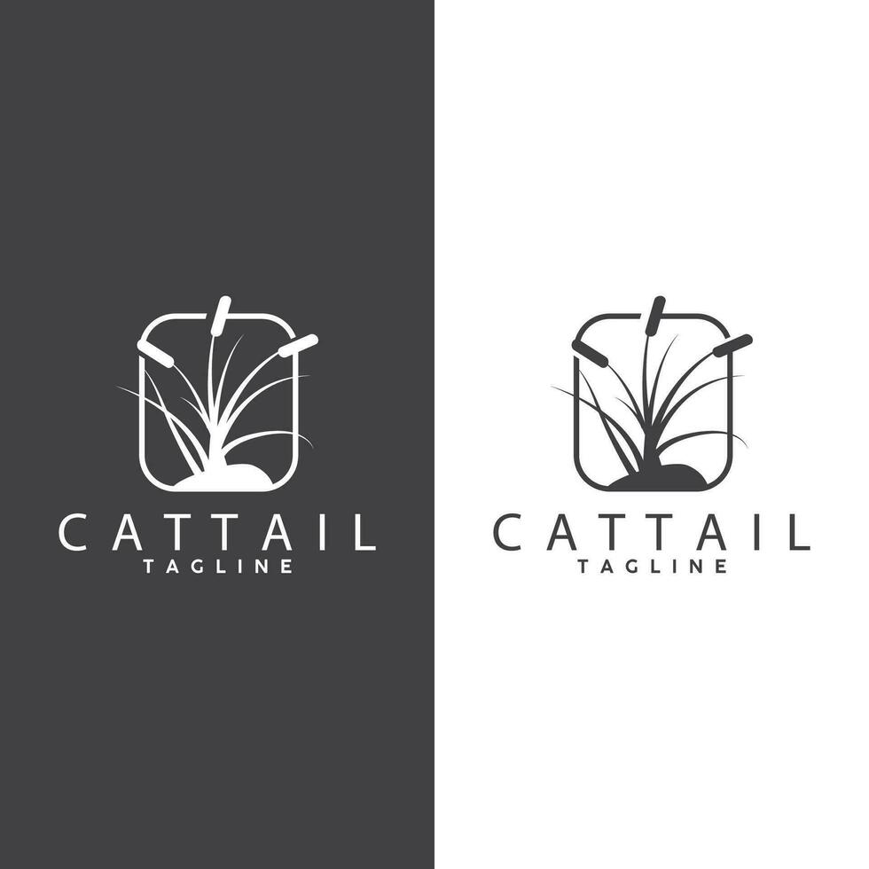 cattail logo ontwerp vector gemakkelijk illustratie symbool sjabloon