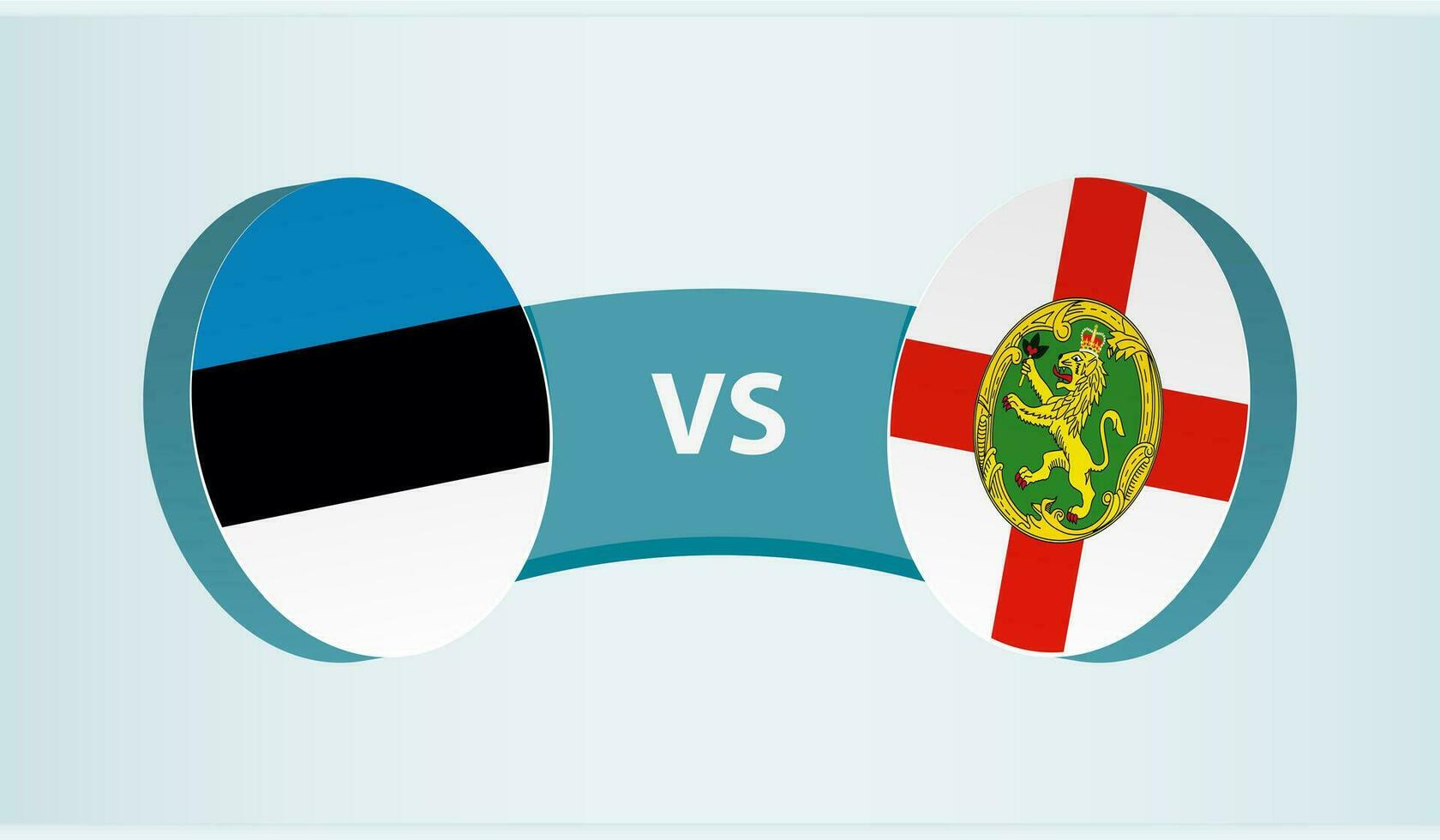 Estland versus elzen, team sport- wedstrijd concept. vector