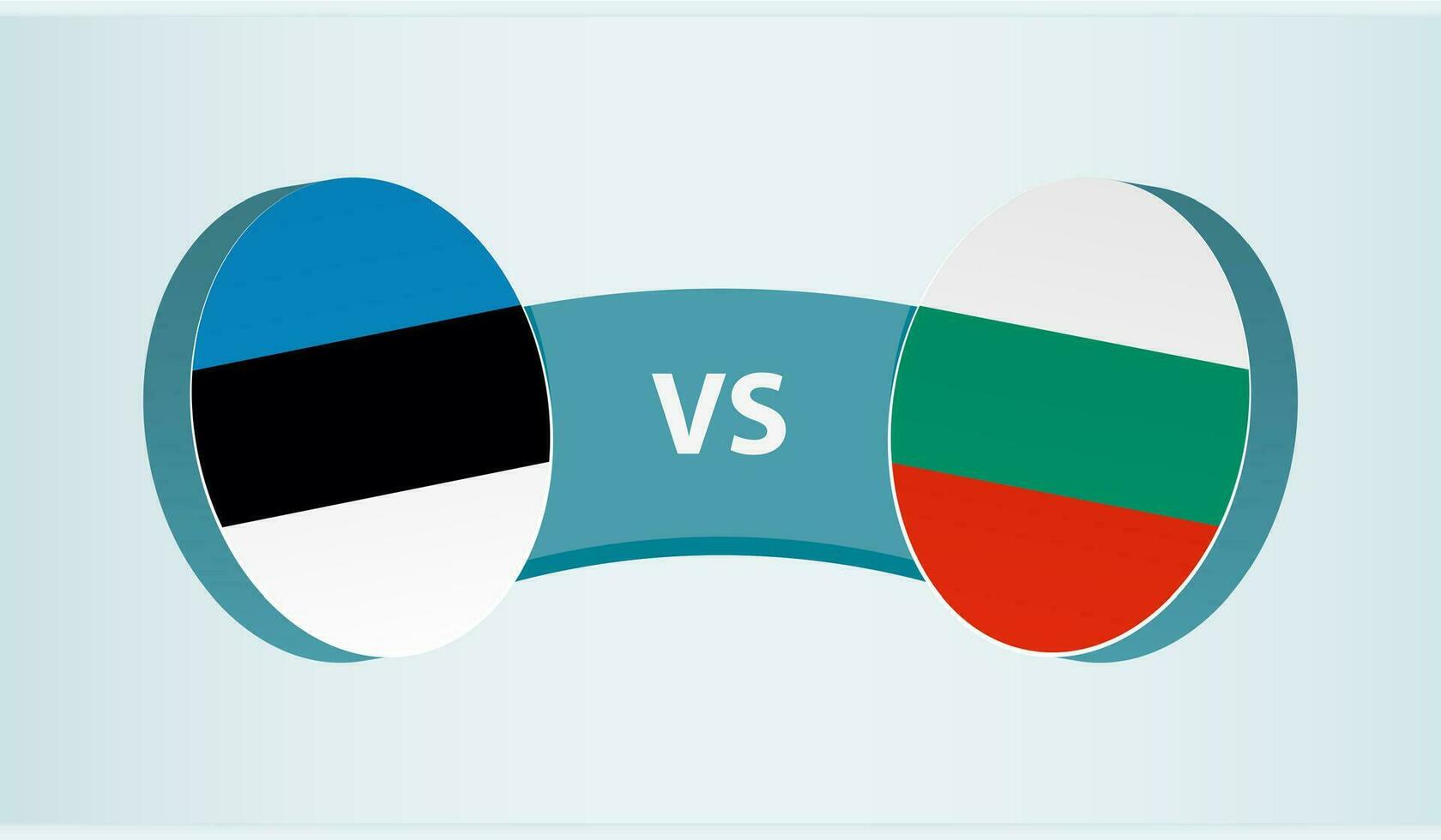 Estland versus bulgarije, team sport- wedstrijd concept. vector