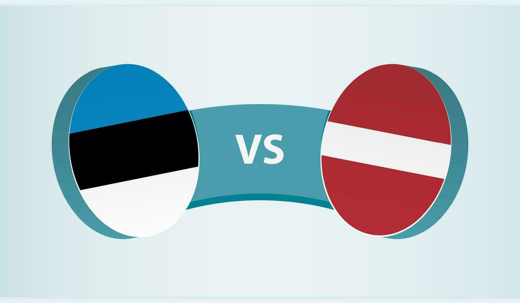 Estland versus Letland, team sport- wedstrijd concept. vector