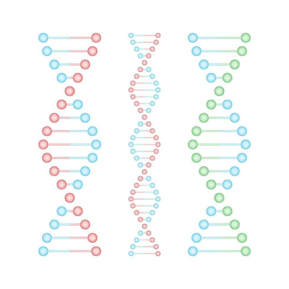 dna strand symbool. dna genetica. vector voorraad illustratie