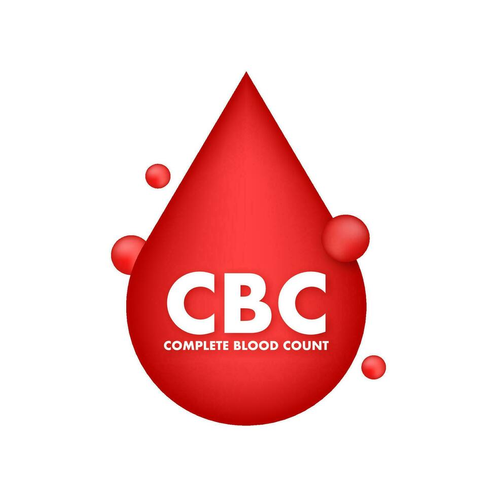 cbc compleet bloed graaf. Gezondheid zorg. bloed testen. vector voorraad illustratie