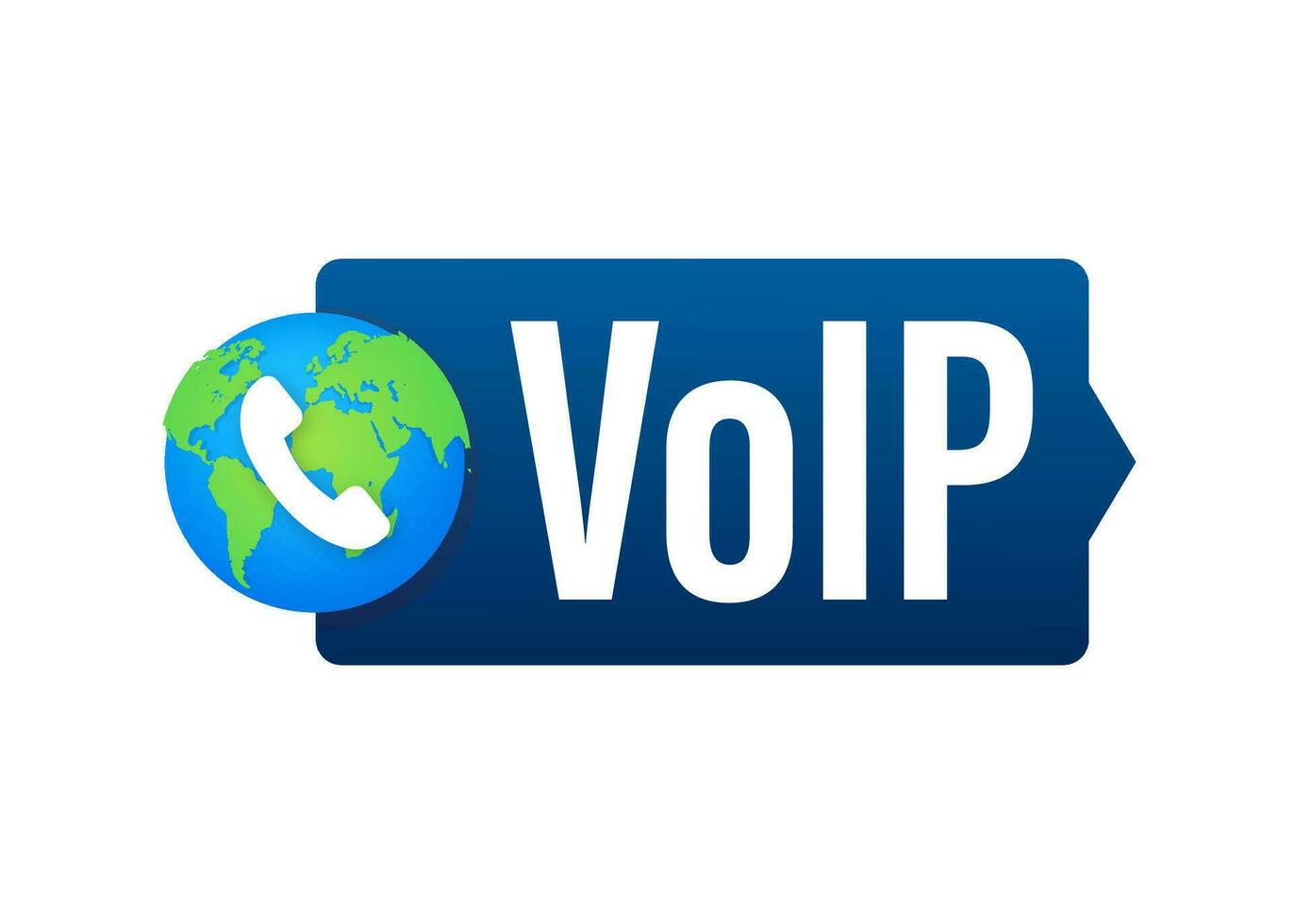 voip technologie, stem over- ik p. internet roeping spandoek. vector illustratie. vector illustratie