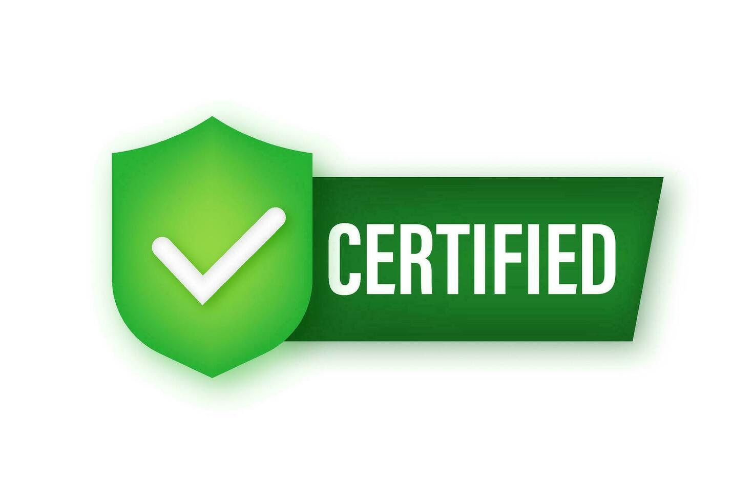 gecertificeerd etiket vector geïsoleerd Aan wit achtergrond. vector voorraad illustratie.