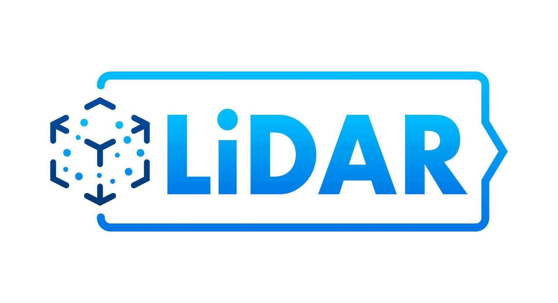 lidar scanner icoon, teken. vector voorraad illustratie.