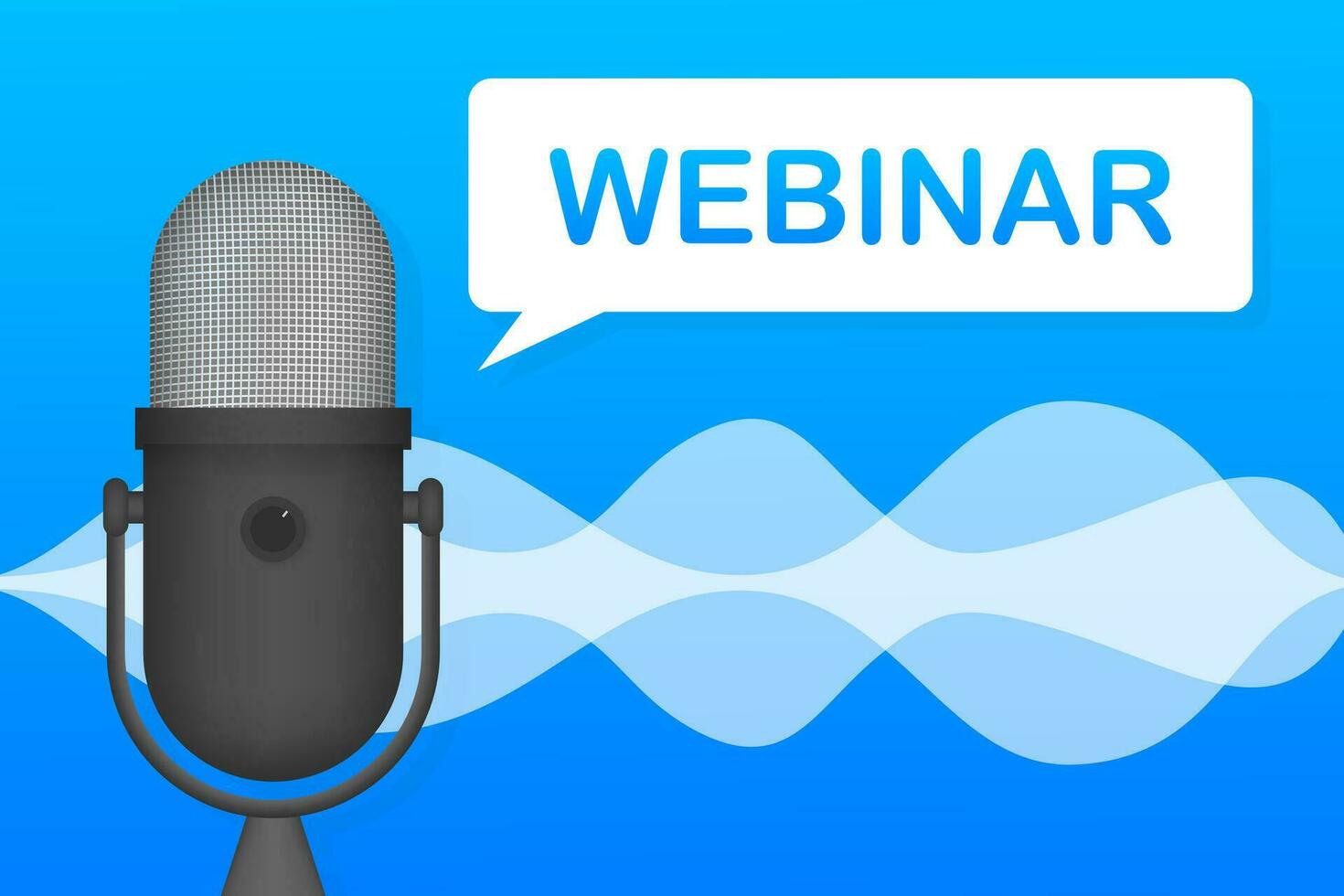 webinar icoon, vlak ontwerp stijl met blauw Speel knop. vector illustratie