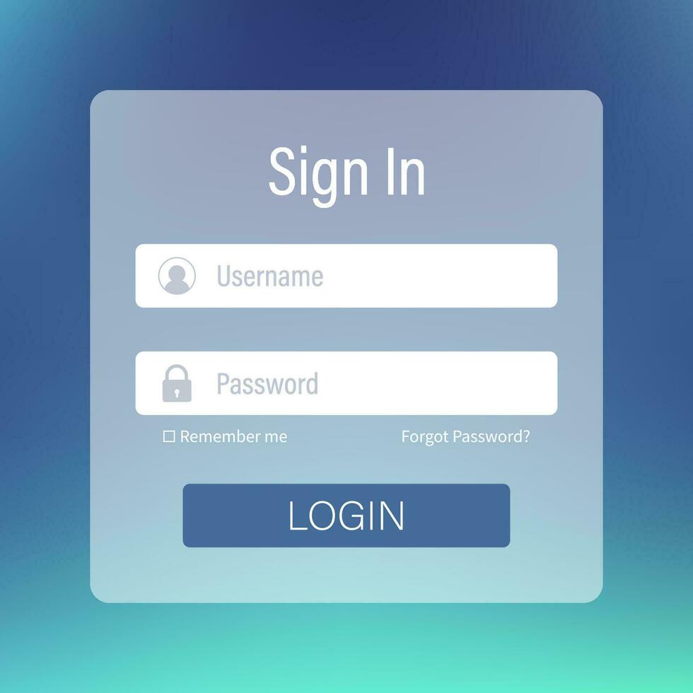 Log in het formulier bladzijde. website ui vector elementen. vector voorraad illustratie