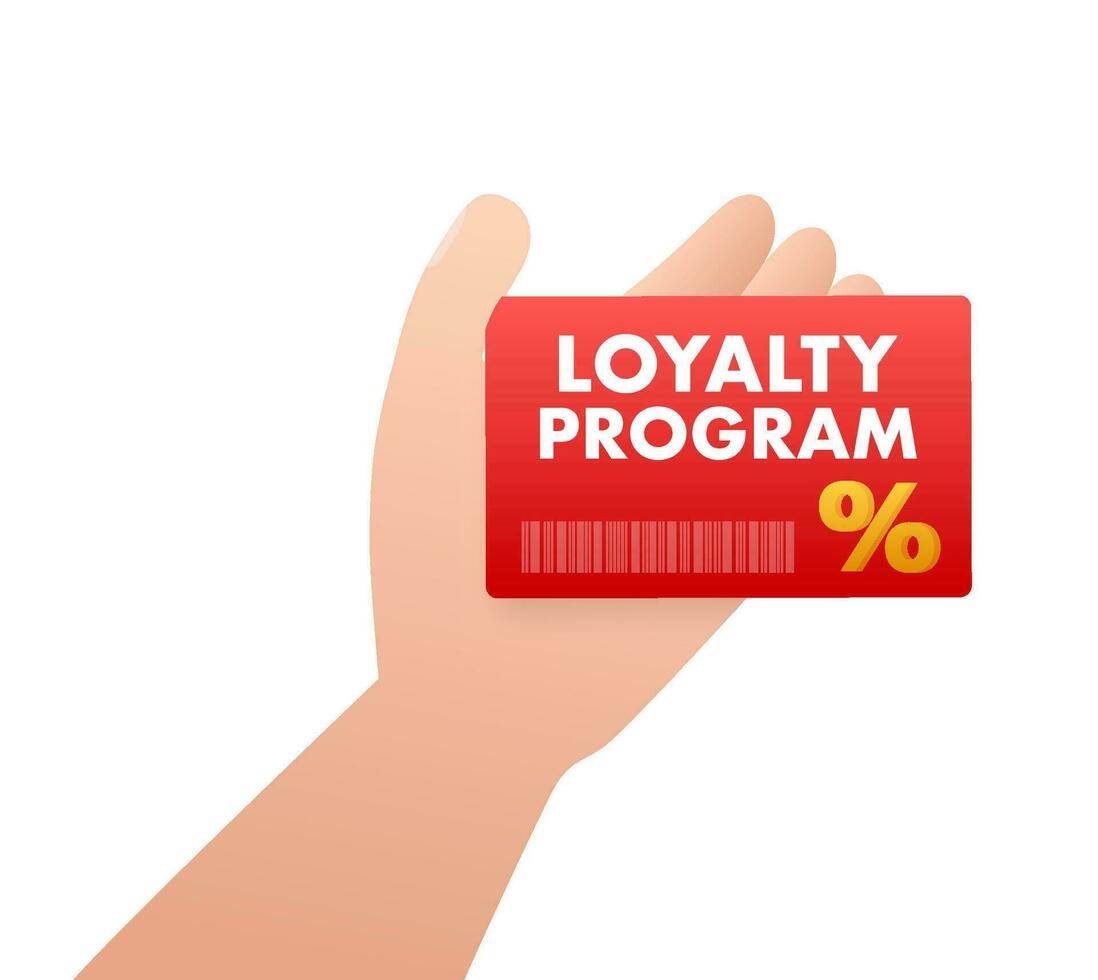 loyaliteit programma in vlak stijl. korting coupon. 3d coupon beloning. korting, loyaliteit programma, Promotie. vector