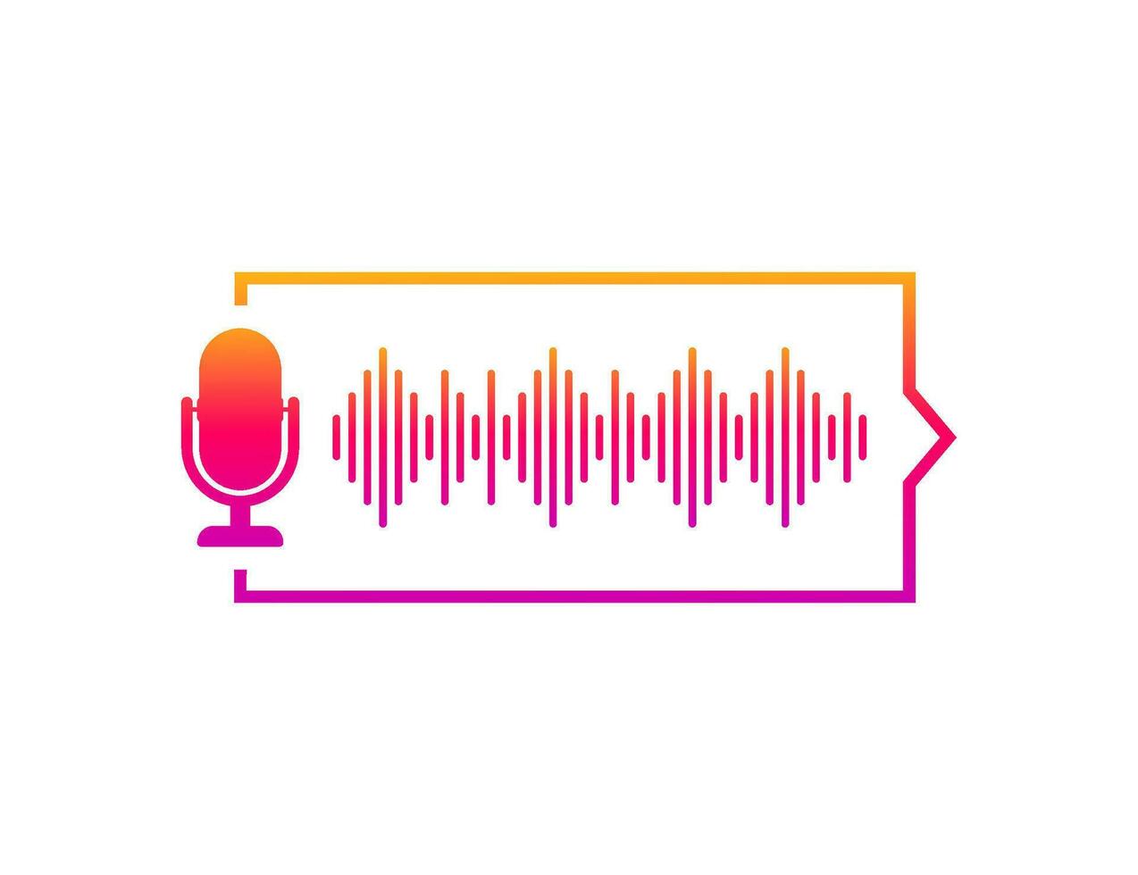 podcasten. insigne, icoon postzegel logo vector illustratie