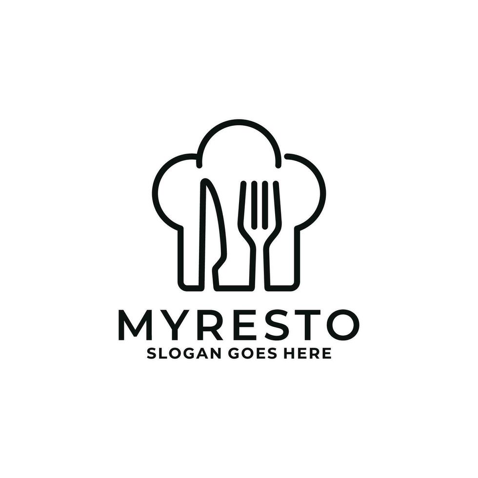 restaurant logo ontwerp vector illustratie