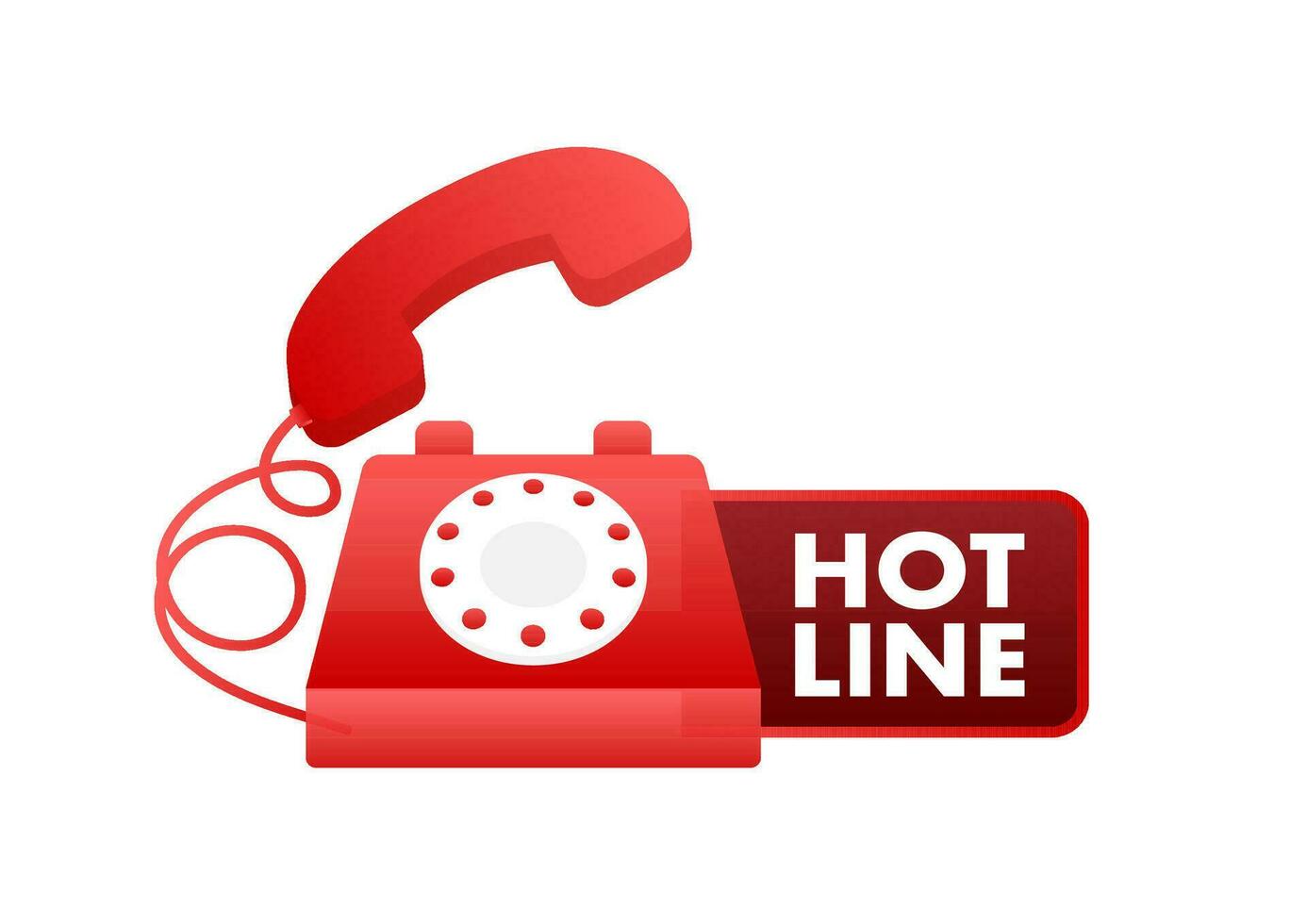 telefoontje heet lijn, online klant steun. klant overleg. vector illustratie