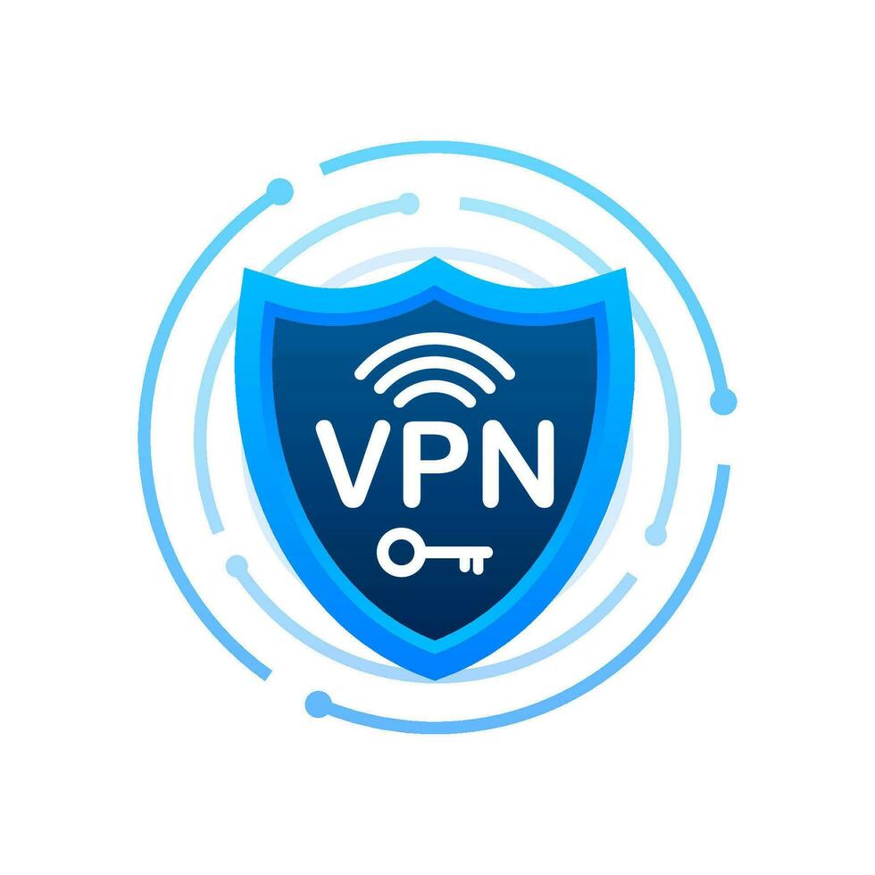 beveiligen vpn verbinding concept. virtueel privaat netwerk connectiviteit Overzicht. vector voorraad illustratie